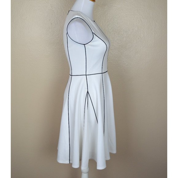 Calvin Klein Scuba Fit and Flare Color Block Dress - Picture 7 of 8